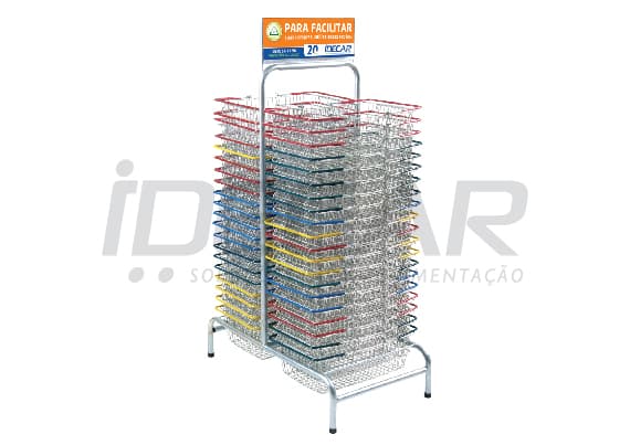 EXPOSITOR DUPLO PARA CESTAS DE MÃO - EX080D
