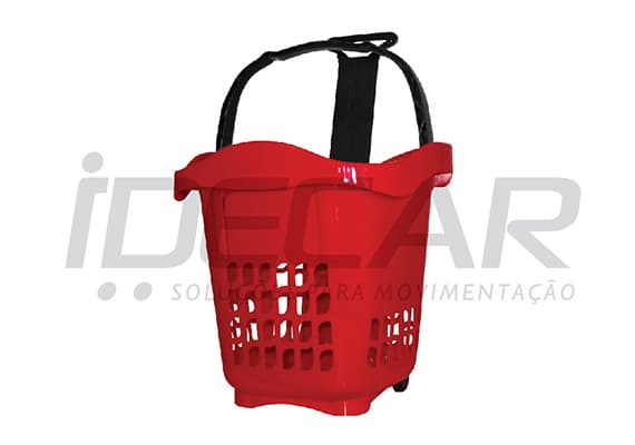 CESTA PLÁSTICA COM RODAS - C030P